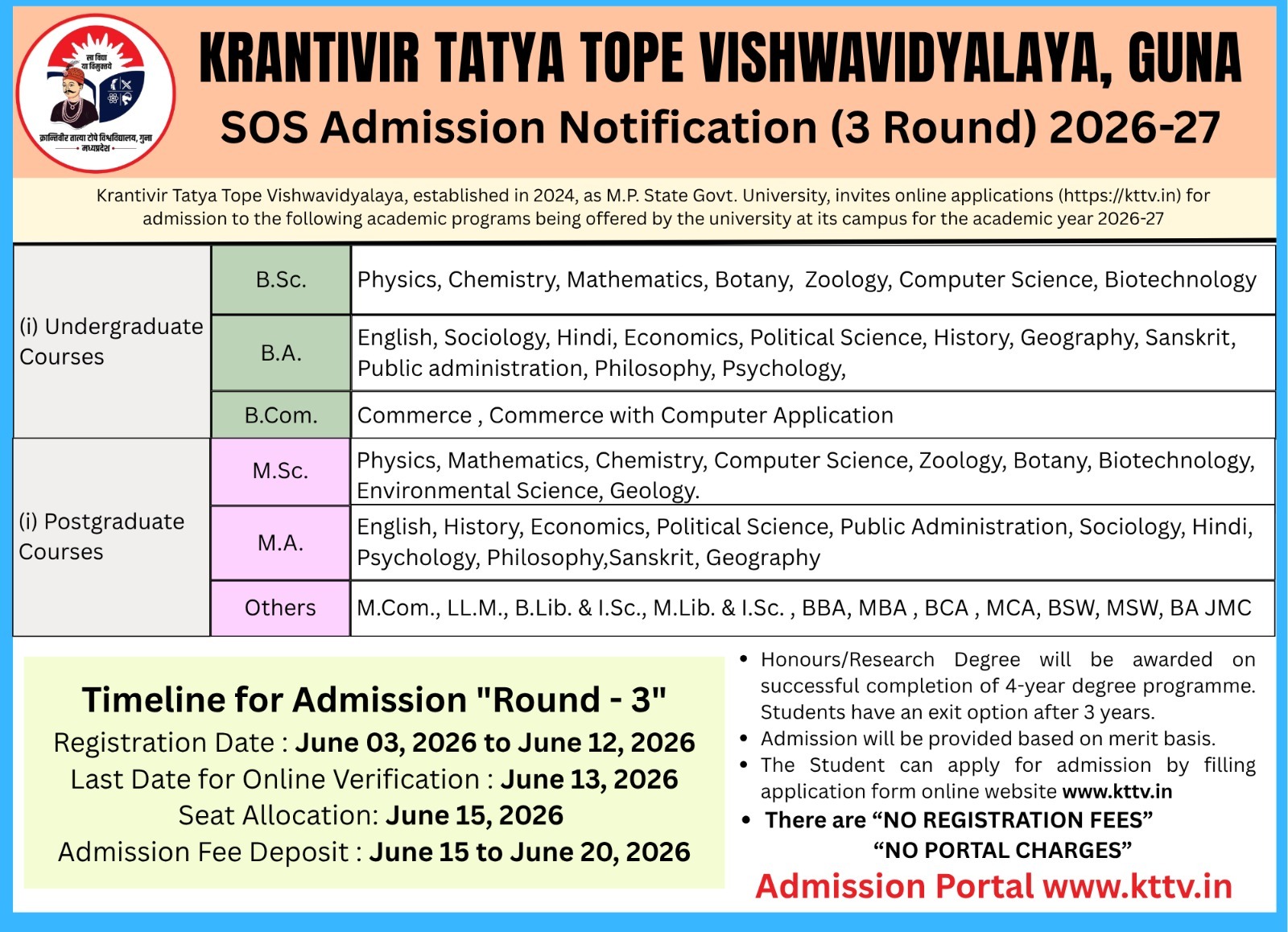 Admission Notification